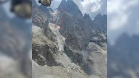 Un éboulement a eu lieu mardi au Pic sans Nom dans le massif des Écrins