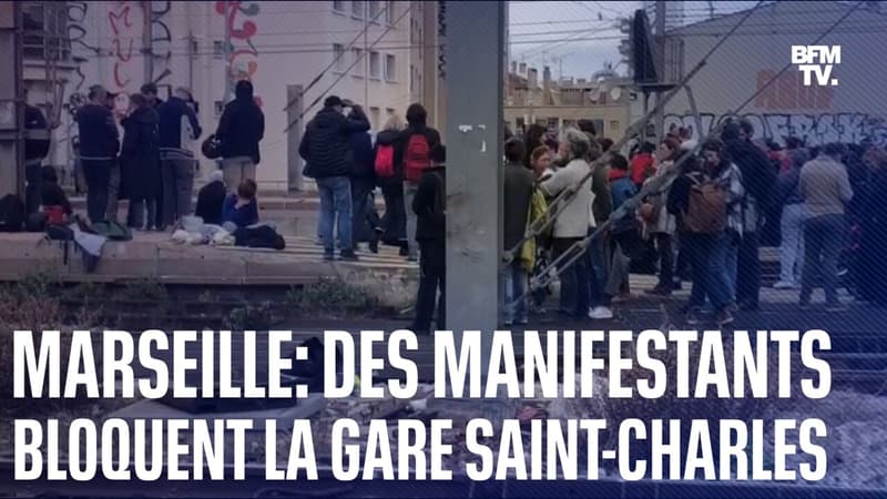Marseille: des manifestants ont bloqué la circulation des trains à la gare Saint-Charles