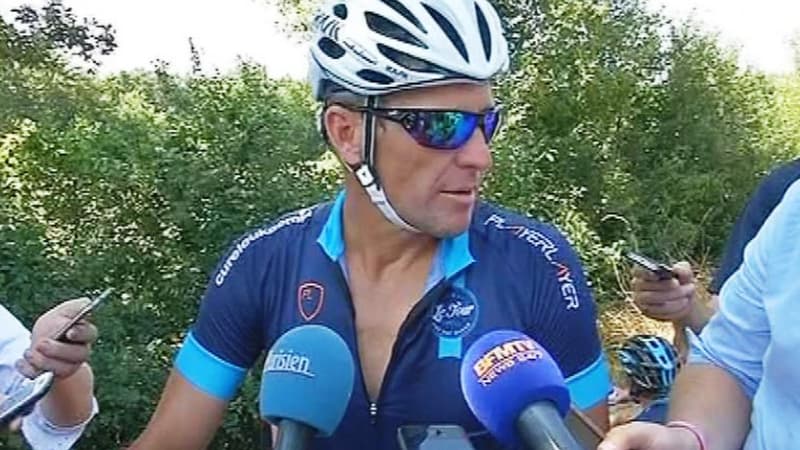 Lance Armstrong ce jeudi matin à Muret.