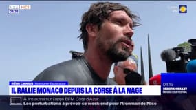 "La mer est déchaînée": un aventurier a rallié la Corse à Monaco à la nage