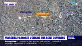 Des voies de bus inaugurées sur l'A50 à Marseille