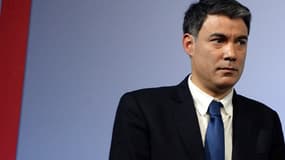 Olivier Faure le 28 avril 2014 au siège du PS, à Paris.