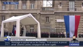 Hommage à Xavier Jugelé: "La France a perdu l’un de ses fils parmi les plus braves", dit Hollande
