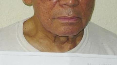 Cliché des services pénitentiaires panaméens de Manuel Noriega. L'ancien dictateur militaire qui dirigea le Panama d'une main de fer dans les années 1980, a été hospitalisé mercredi après qu'on lui a diagnostiqué une tumeur au cerveau, selon son ancien av