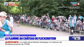 JO 2024: la flamme olympique poursuit son parcours au château de Fleckenstein