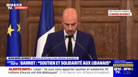 Jean-Noël Barrot (ministre des Affaires étrangères) : "J’exhorte Israël à s’abstenir de toute incursion terrestre et à cesser le feu. J'appelle le Hezbollah à faire de même"