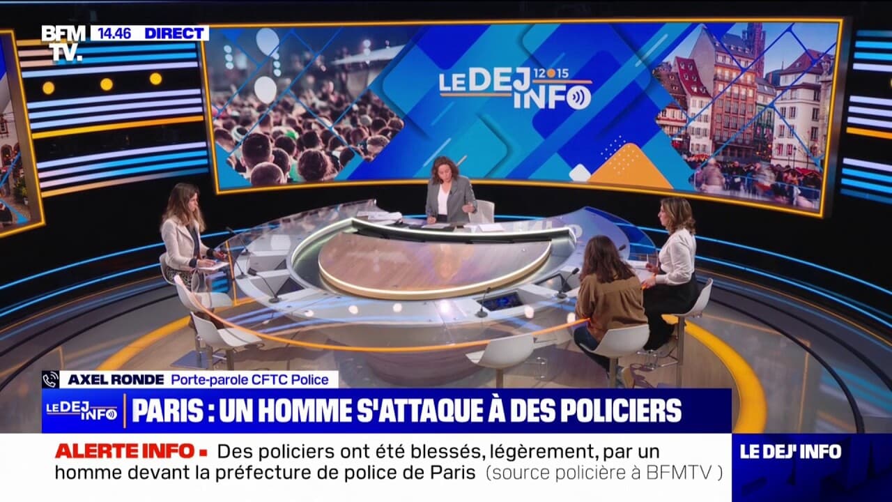 Policiers blessés à paris: l'homme qui a tenté de s'en prendre à un des fonctionnaires a été interpellé