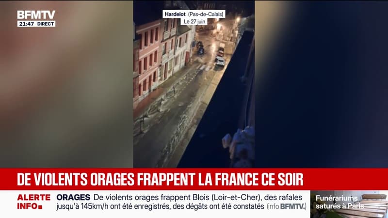 Canicule: de violents orages frappent actuellement une partie de la France ce samedi soir