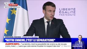 Emmanuel Macron sur le "séparatisme" religieux: "Nous devons reprendre le contrôle et lutter contre les influences étrangères"