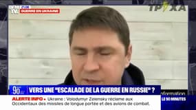 Mykhaïlo Podoliak, conseiller et proche du président Volodymyr Zelensky: "Une escalade de la guerre en Russie est inévitable et il y aura différents coups portés à différentes cibles"