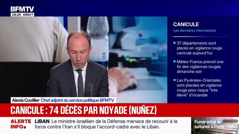 Canicule: Laurent Nuñez annonce 74 décès par noyade depuis le 18 juin