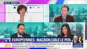 Européennes: Emmanuel Macron cible le RN