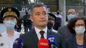 Gérald Darmanin, en déplacement dans le Val-de-Marne.