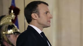 Emmanuel Macron à l'Élysée le 26 janvier 2018