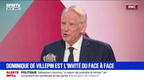 Formation du gouvernement: Sébastien Lecornu "a raison de prendre le temps", estime Dominique de Villepin