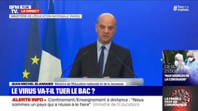 Jean-Michel Blanquer salue "la réussite" de l'enseignement à distance