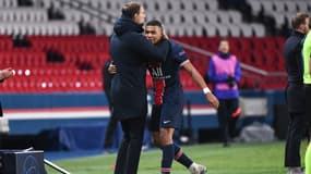 Thomas Tuchel et Kylian Mbappé, à Paris le 24 novembre 2020