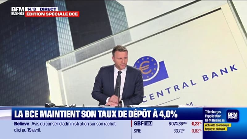 La BCE maintient son taux de dépôt à 4,0%