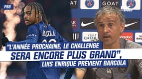 PSG : "L'année prochaine, le challenge sera encore plus grand", Luis Enrique prévient Barcola