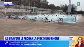 Lyon: les nageurs bravent le froid à la piscine du Rhône