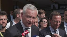 Le ministre de l'Économie, Bruno Le Maire, lors de l'université d'été du Medef, le 30 août 2022.