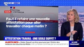 Faut-il faire une nouvelle attestation chaque matin pour aller travailler ? BFMTV répond à vos questions