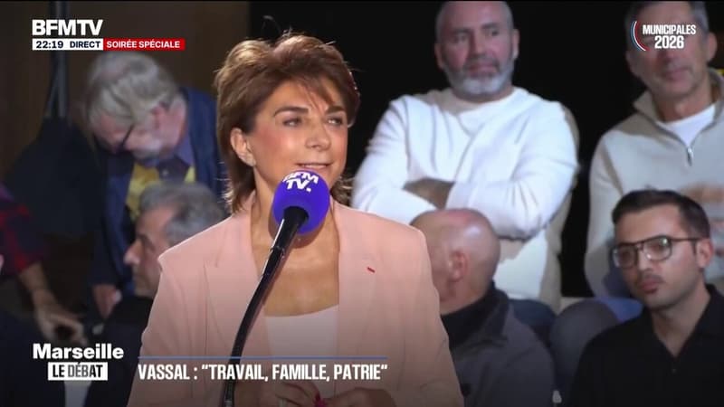 Municipales à Marseille: "Mes valeurs sont le mérite, le travail, la famille, la patrie", déclare Martine Vassal, candidate LR