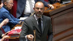 Le Premier ministre Édouard Philippe à l'Assemblée nationale.