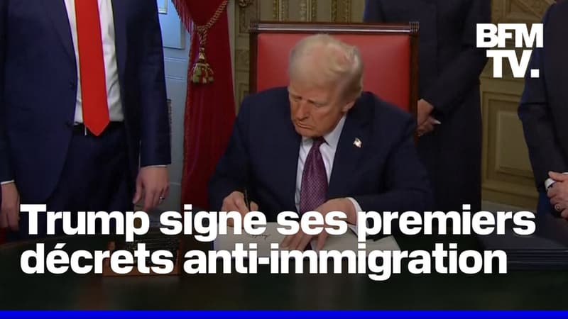 À peine investi, Donald Trump signe ses premiers décrets anti-immigration