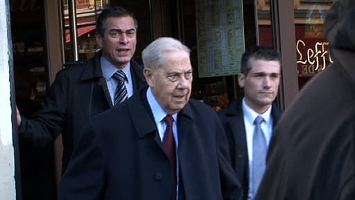 Charles Pasqua, le 16 octobre 2012 lors d'une comparution au tribunal correctionnel de Versailles.