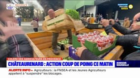 Colère des agriculteurs: une action coup de poing menée à Châteaurenard