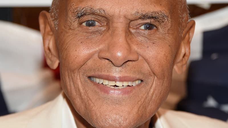 Le chanteur américain et défenseur des droits civiques Harry Belafonte.