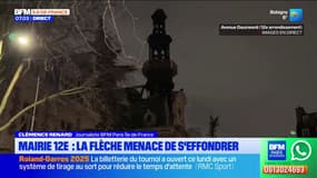 Incendie mairie du 12e: la flèche menace de s'effondrer