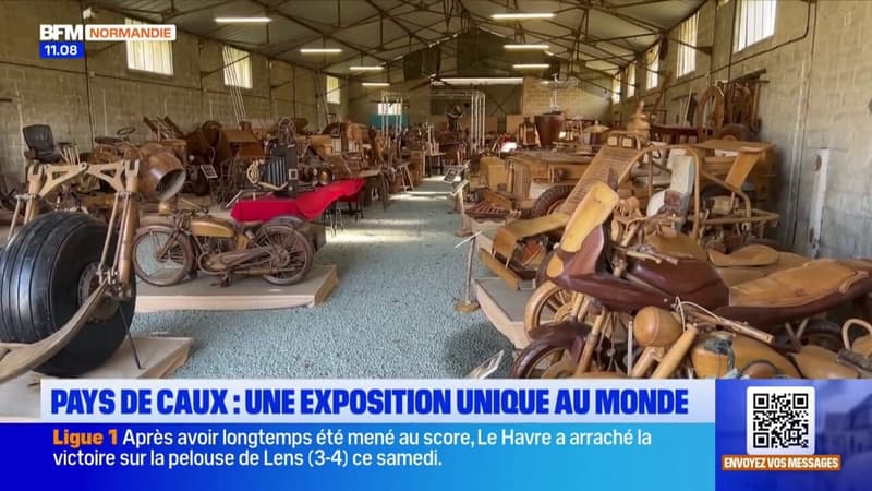 Pays de Caux: une collection d'objets de véhicules grandeur nature en bois exposée à Royville