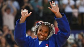 Romane Dicko lors des championnats d'Europe de judo, le 5 novembre 2023.