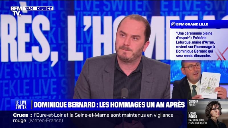 Les hommages à Dominique Bernard, mort il y a un dans un attentat à Arras