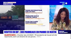 Île-de-France: 300 panneaux à message variable touchés par une panne sur les routes