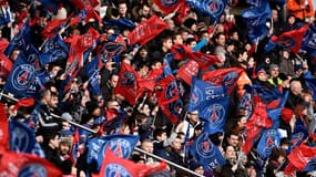 Supporters du PSG au parc des Princes.