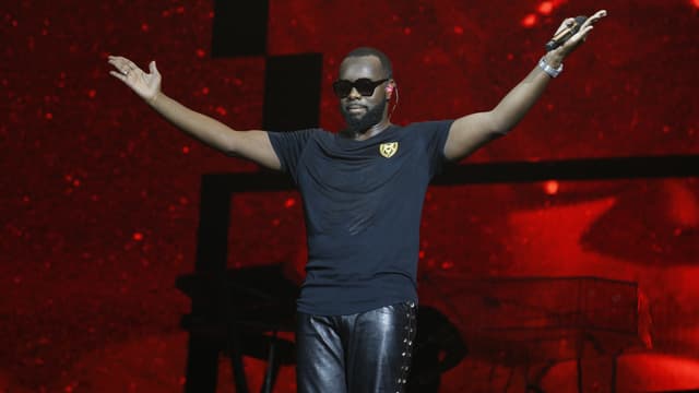 Maître Gims sur la scène du Stade de France, le 28 septembre 2019