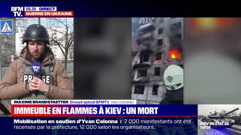Guerre en Ukraine: 1 mort et 12 blessés dans l'attaque d'un immeuble de Kiev, selon un bilan provisoire