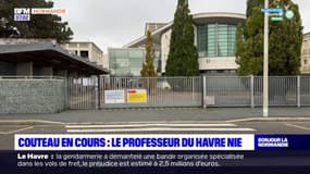Le Havre: l'enseignant, mis en cause pour avoir exhibé un couteau, mis en arrêt "longue maladie"