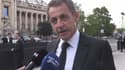 Nicolas Sarkozy, en marge d'une réception organisé pour la candidature de Paris aux JO 2024.