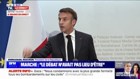 Emmanuel Macron: "Mon rôle n'est pas de faire une marche, il est de travailler pour aider à la libération des otages"