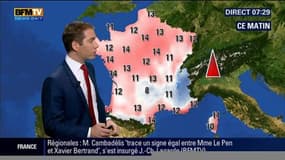 La météo pour ce lundi 9 novembre 2015