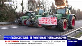 Agriculteurs: 21 rassemblements et 25 blocages recensés dans 16 départements ce lundi