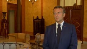 Emmanuel Macron à Beyrouth, le 6 août 2020
