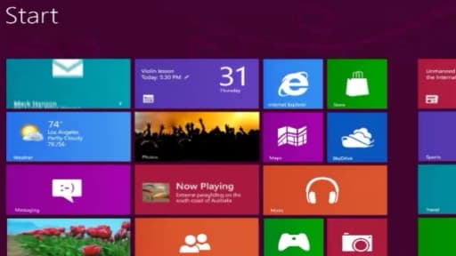 Microsoft a décidé de monter un interface proche d'un écran de téléphone portable