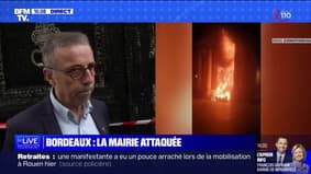 "Une réaction d'indignation": Pierre Hurmic, maire de Bordeaux, après l'incendie de la porte de la mairie 