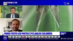 Paris expérimente la colorisation des pistes cyclables: un test "pas encore tout à fait concluant", estime David Belliard