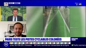 Paris expérimente la colorisation des pistes cyclables: un test "pas encore tout à fait concluant", estime David Belliard